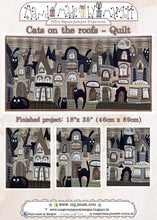 Load image into Gallery viewer, Cats on the roofs - Quilt pattern by MJJenek