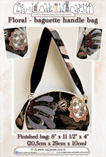 Load image into Gallery viewer, Floral - baguette handle bag - paper (physical) pattern by MJJenek