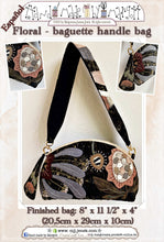 Load image into Gallery viewer, Floral - baguette handle bag - paper (physical) pattern by MJJenek