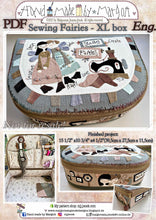 Load image into Gallery viewer, Sewing Fairies - XL box PDF pattern (English or Spanish version)
