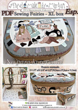 Load image into Gallery viewer, Sewing Fairies - XL box PDF pattern (English or Spanish version)