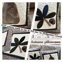 Load image into Gallery viewer, Two Autumn Pillowcases - PDF pattern by MJJenek