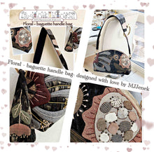 Load image into Gallery viewer, Floral - baguette handle bag - paper (physical) pattern by MJJenek