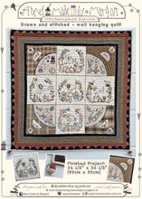 Afbeelding in Gallery-weergave laden, Getekend en gestikt - wandkleed quilt, Quiltpatroon door MJJenek