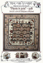 Load image into Gallery viewer, Plants in pots - Quilt , MJJ quilt pattern
