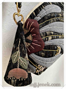 Floral - baguette handle bag - paper (physical) pattern by MJJenek