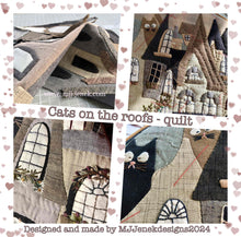 Afbeelding in Gallery-weergave laden, Cats on the roofs - Quilt pattern by MJJenek
