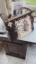 Load and play video in Gallery viewer, Happy Quilter´s bag - Paper pattern, Quilted tote bag, Appliqué bag, Large project bag for Quilters
