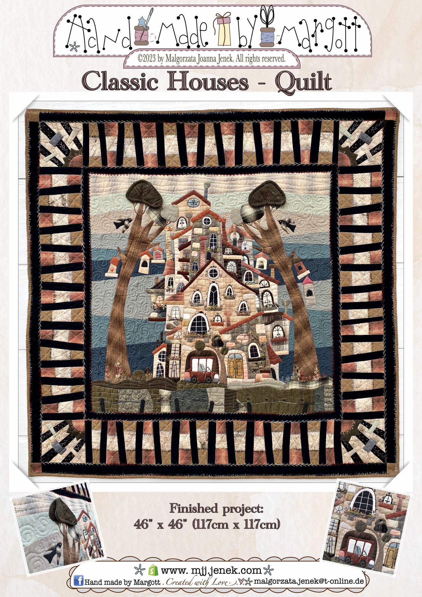 Classic Houses - Quilt pattern by M.J.Jenek