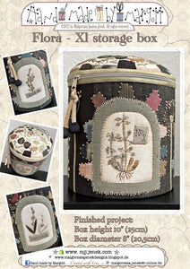 Flora - Xl storage box, pattern by Malgorzata J.Jenek
