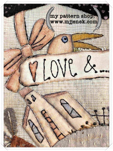 Love and create - XL handle bag by MJJenek