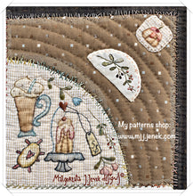 Load image into Gallery viewer, Drawn and stitched - wall hanging quilt,  Quilt pattern by MJJenek
