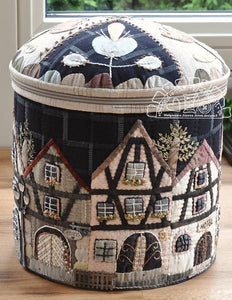 Townhouses in Alsace-XLround box, pattern by  MJJENEKDESIGNS