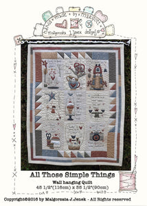 All Those Simple Things – wall hanging quilt - MJJ quilt pattern
