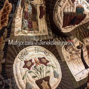 Mary's Farmhouse – wall hanging quilt - MJJ quilt pattern