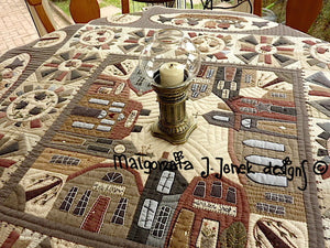 Between Small Townhouses – table quilt  - MJJ quilt  pattern