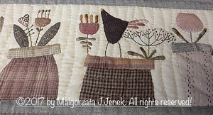 Plants in pots - Quilt , MJJ quilt  pattern