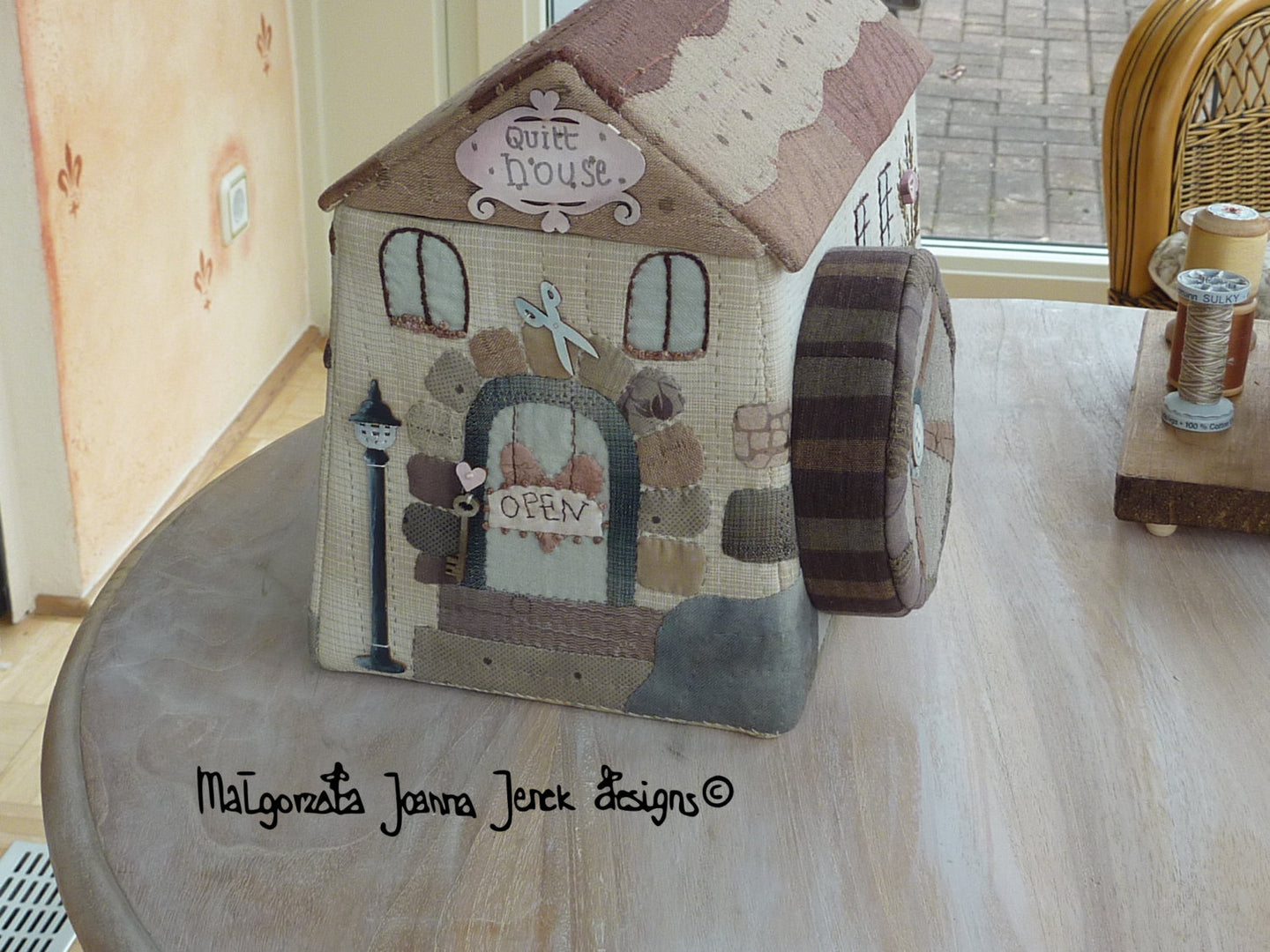 The Water Mill- sewing box,  pattern by MJJ